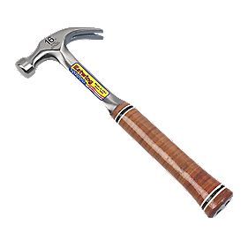 Estwing Leather Handle Claw Hammer 16oz  Screwfix