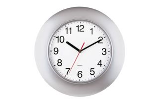 Silver Effect Wall Clock from Homebase.co.uk 