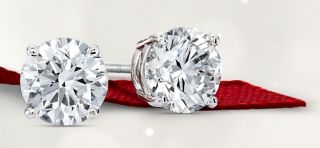 Diamond Stud Earrings in Platinum