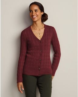 Donegal Cable Cardigan  Eddie Bauer
