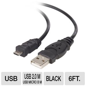 Buy the Belkin USB A Male to USB Micro B Male 6ft Cable  