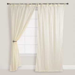 Natural Crinkle Voile Curtain Panel  World Market