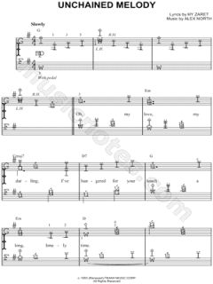 Image of The Righteous Brothers   Unchained Melody Sheet Music (Easy 