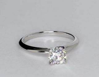 Classic Four Claw Engagement Ring in Platinum  Blue Nile