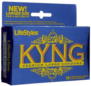Lifestyles Kyng Blue Large Lubricated Latex Condoms   