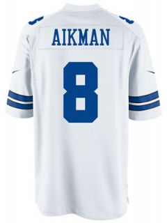 Troy Aikman Throwback Player Legend Jersey White Game Replica #8 Nike 