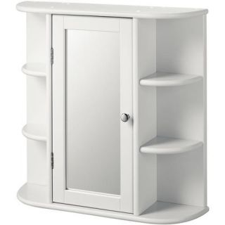 Six Shelves and Mirror Cabinet   Bathroom Shelving & Storage Cabinets 