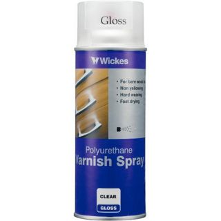 Spray Varnish Clear Gloss 400ml   Solvent Varnish   Decorating 