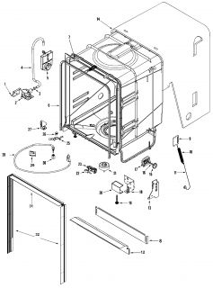 Model # MDBH955AWQ Maytag Dishwasher   Control panel (12 parts)