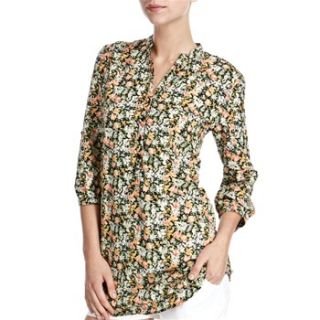 Kushi Black/Multi Floral Print Cotton Shirt