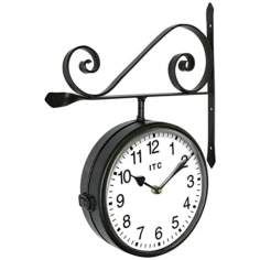 Double Sided Black 22 High Wall Clock