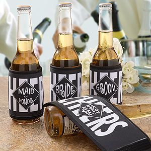 Personalized Can and Bottle Huggies In Wedding Party Design   8972