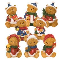 Bulk Polystone Christmas Bear Figurines at DollarTree