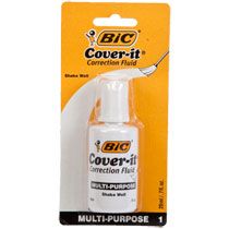 Home Office Supplies General Supplies Bic Cover It Correction Fluid