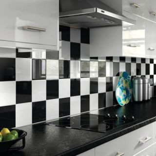 White Ceramic Wall Tile   Black & White Tiles   Decorative Tiles 