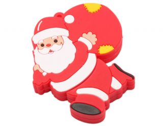 1GB Santa Claus Cartoon Style USB 2.0 Flash Memory Drive with Gift