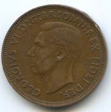 United Kingdom 1951 Half Penny Georgius VI. Bronze Coin
