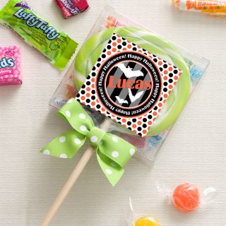 12298   Happy Halloween Personalized Lollipop Box 