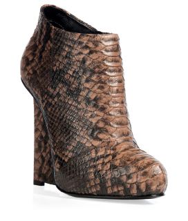 Giuseppe Zanotti Natural/Black Python Print Ankle Boots  Damen 