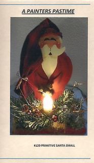 WOOD PATTERN SMALL PRIMITIVE SANTA by A Painters Pastime