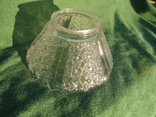 Antique Pressed Glass Clear Crystal Lamp Light Shade
