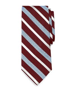Alternating Satin Herringbone Stripe Tie   Brooks Brothers
