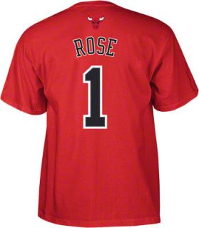 Derrick Rose Red adidas 2011 NBA MVP Name and Number Chicago Bulls T 