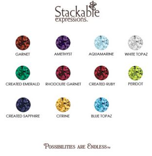 Stackable Expressions™ Prong Set Gemstone Eternity Style Ring in 