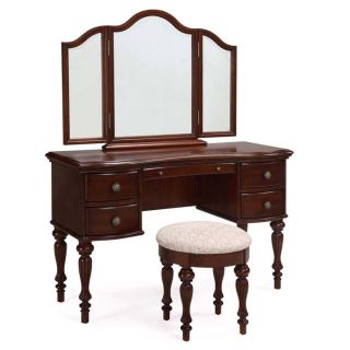 Marquis Cherry Vanity Mirror and Bench at Brookstone—Buy Now