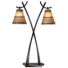 Rustic   Lodge Desk Lamps By  
