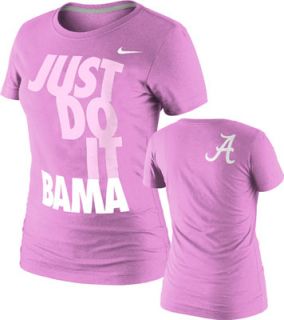 Alabama Crimson Tide Nike Youth Girls Pink Just Do It T Shirt 