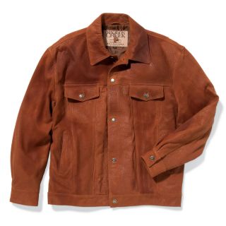The Classic Leather Jean Jacket   Hammacher Schlemmer 
