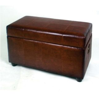 Faux Leather Bench Trunk with Lid at Brookstone—Buy Now
