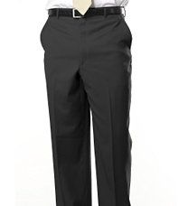 Signature Gold Plain Front Trousers  Charcoal, Navy Stripe
