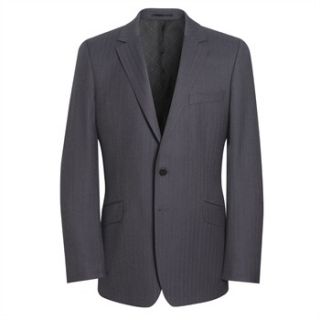 Jaeger Grey/Blue Spot Herringbone Wool Jacket