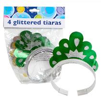 Home Party Supplies Favors & Decorations Glittered Party Tiaras, 4 ct 