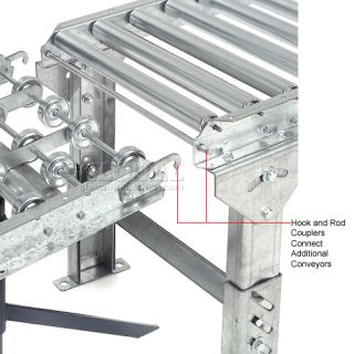 Conveyors  Roller Gravity  1 3/8 Dia. Aluminum Roller Conveyor 
