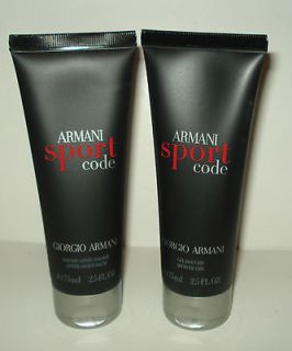 Armani Code Sport Giorgio Armani ~ After Shave Balm & Shower Gel 2.5 