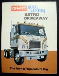 GMC c 1979 1983 Astro Driveway Royal Custom Truck Brochure