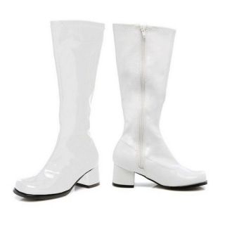 Go Go Knee High Boot Child White 1 Inch Heel Size 3/Size 1/Size 12