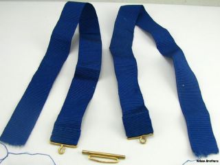 MASONIC Medal Jewel Ribbon Collar Neck Holder 10k Gold