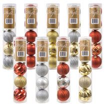 Bulk Christmas House Glitter Accented Round Ornament Balls, 5 ct 