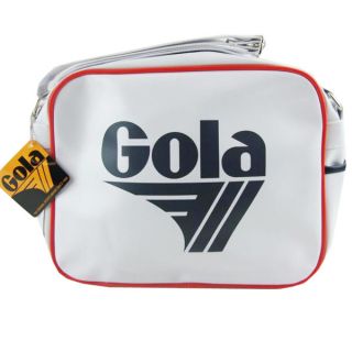 Gola White Navy Red Redford Retro Shoulder Record Bag