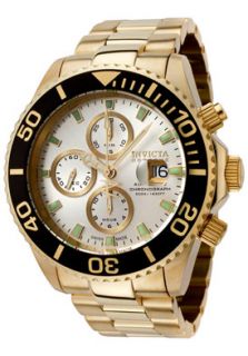 Invicta 6894 Watches,Mens Reserve Chronograph Silver Dial 18k Gold 