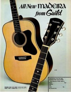 1979 THE MADEIRA GUITAR IN A GUILD GUITARS AD