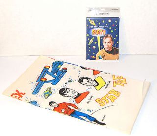 STAR TREK 1993 CAPTAIN KIRK party invitations and vintage 1976 table 