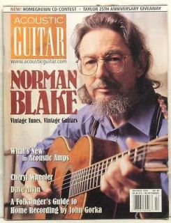 ACOUSTIC GUITAR MAGAZINE NORMAN BLAKE CHERYL WHEELER DAVE ALVIN 1999 