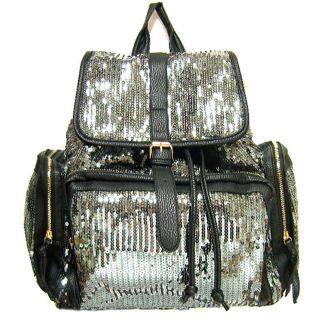 Womens bag sequins glitter sparkle bag backpacks bookbags
