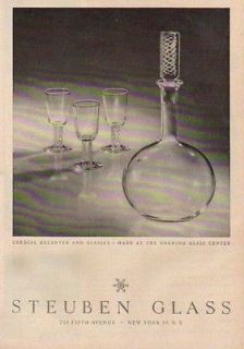 1952 Steuben Glass Crystal Cordial Decanter Photo Corning Glass Center 