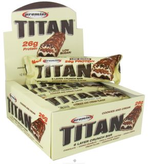 Buy Premier Nutrition   Titan High Protein 6 Layer Crunch Bar Cookies 